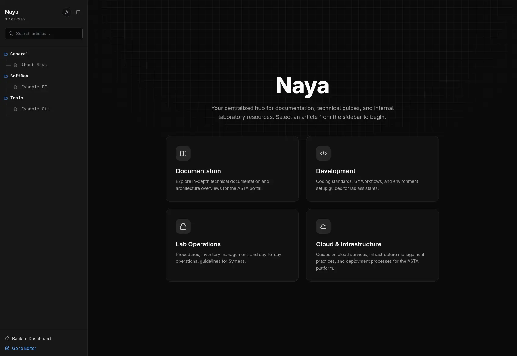 Naya - Knowledge Base and Documentation System